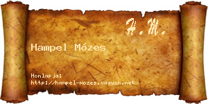 Hampel Mózes névjegykártya